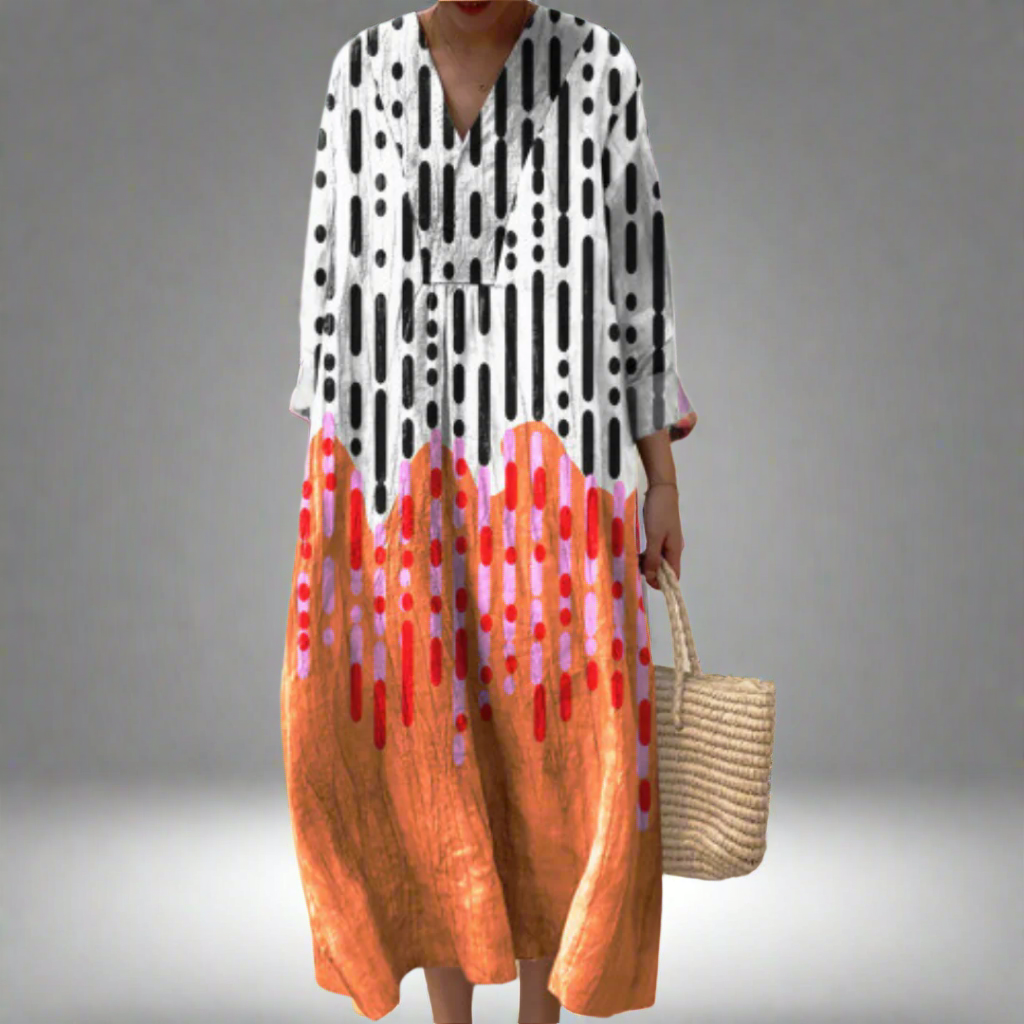 Viviane | Elegant Geometric Dress
