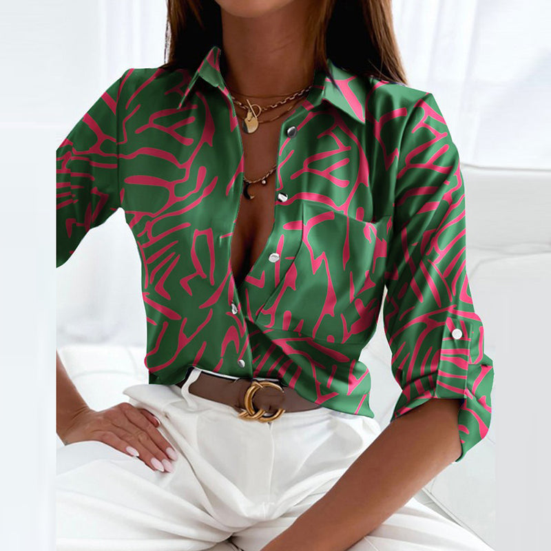 Delilah | Stylish Geometric Print Blouse