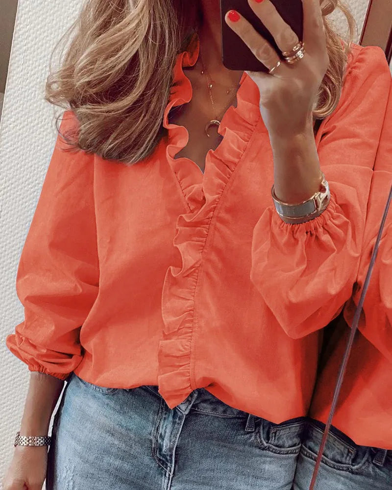Eleanor | Stylish Elegant Ruffle Detail Blouse
