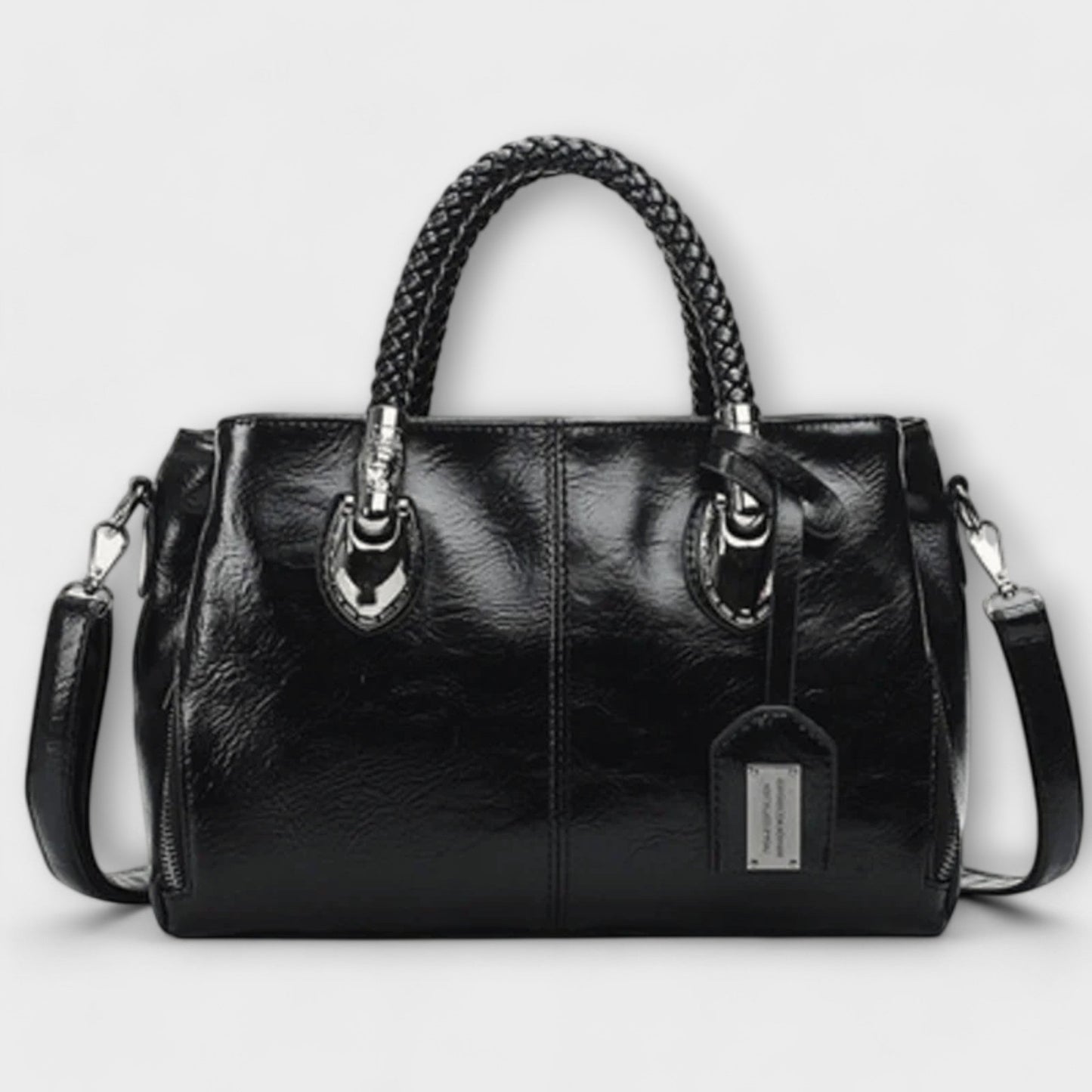 Charlotte | Elegant Braided Handle Satchel