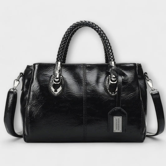 Charlotte | Elegant Braided Handle Satchel
