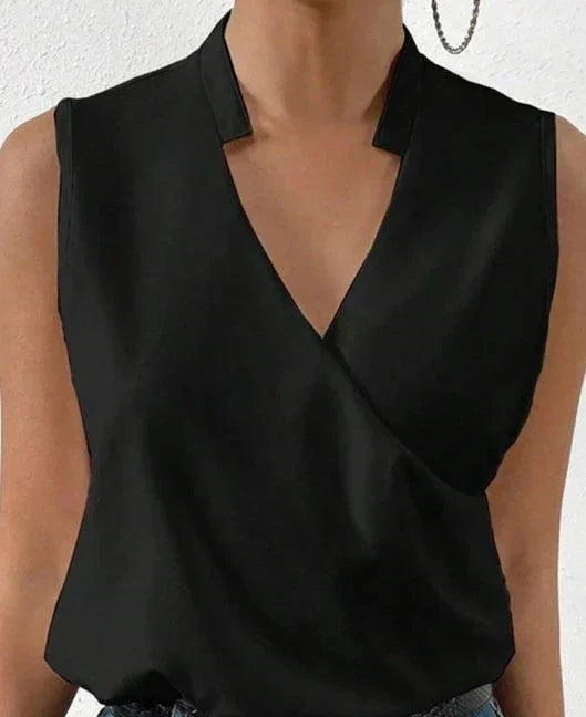 Wendy | Sleek V-Neck Wrap Tank Top