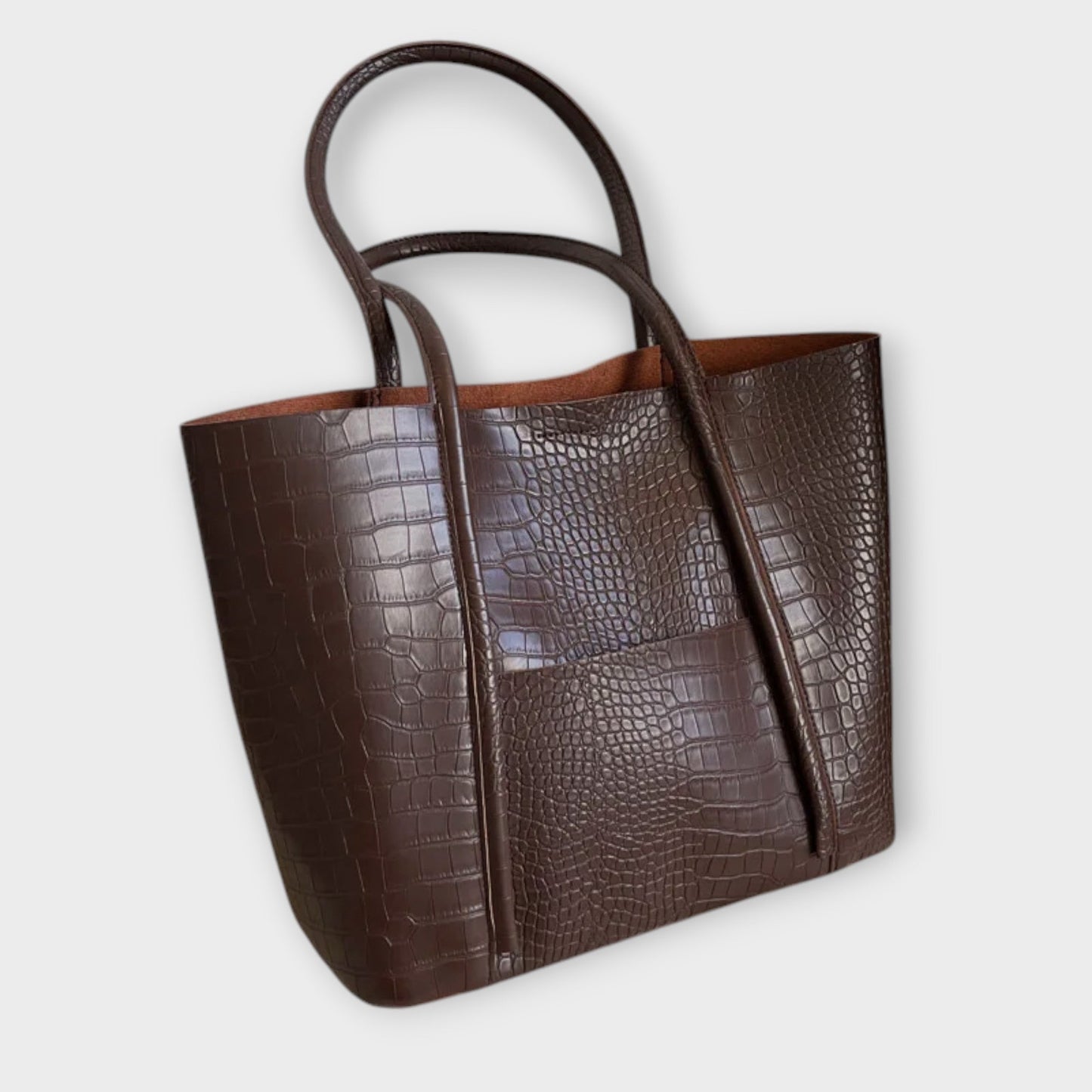 Chloe | Chic Croc Texture Tote Bag