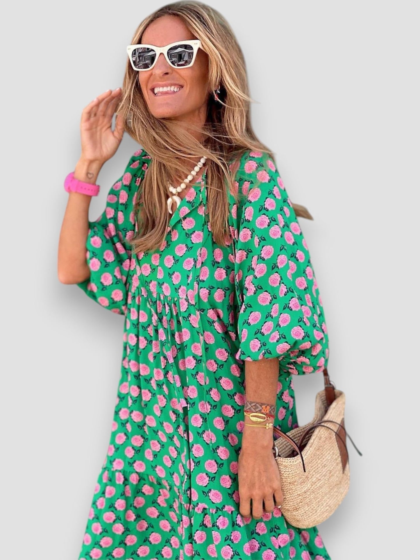 Donna | Stylish Vibrant Floral Dress