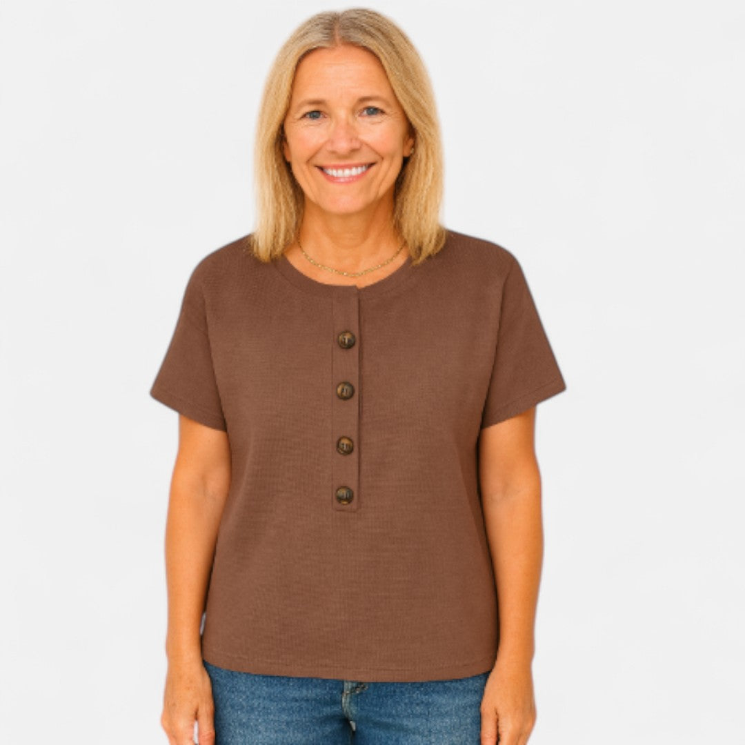 Nina™ | Button-up Comfort Tee