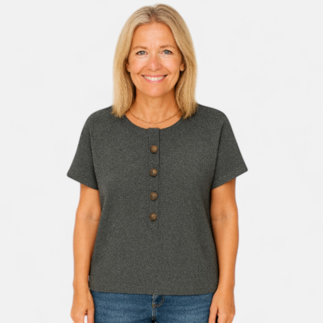 Nina™ | Button-up Comfort Tee