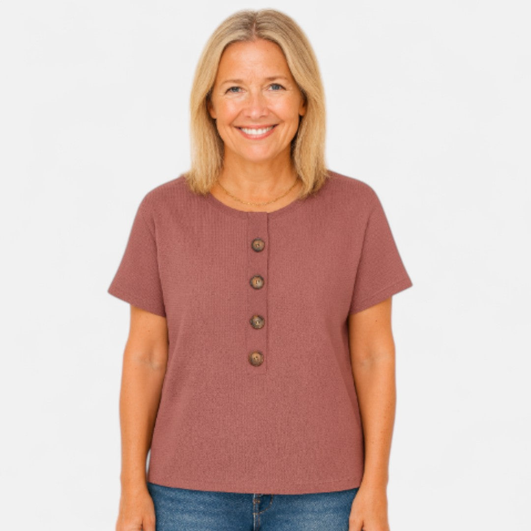 Nina™ | Button-up Comfort Tee