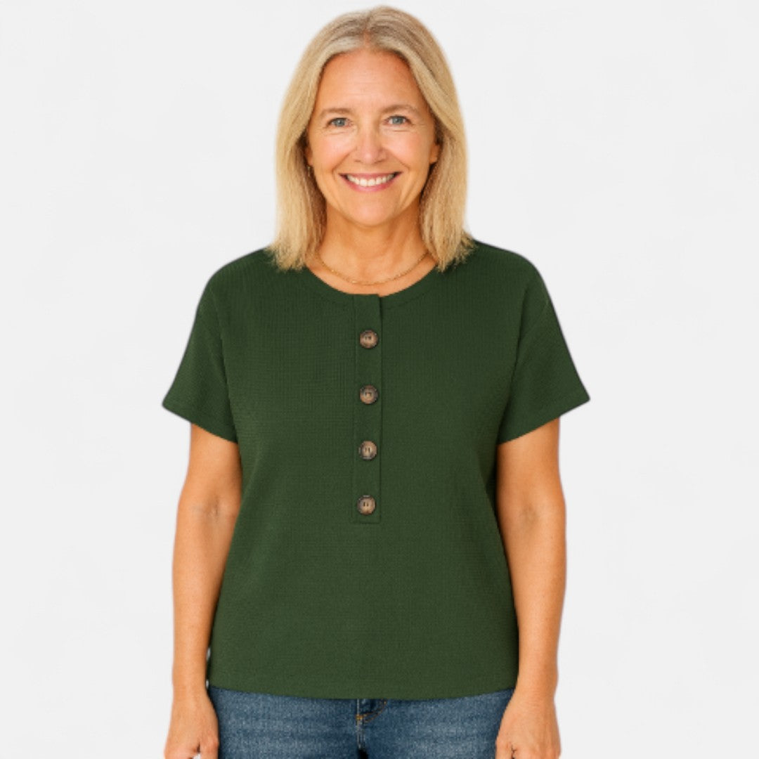 Nina™ | Button-up Comfort Tee