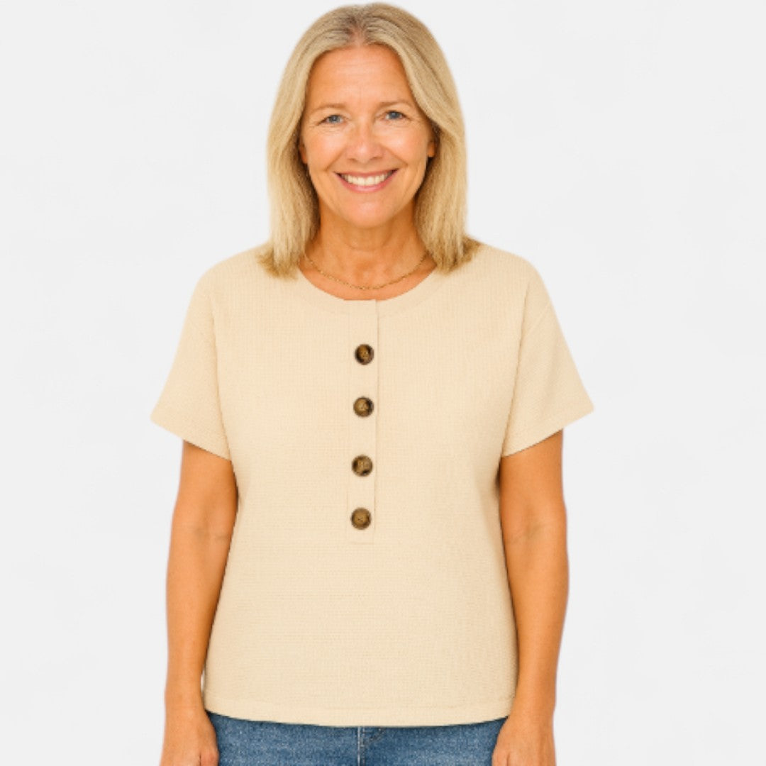 Nina™ | Button-up Comfort Tee