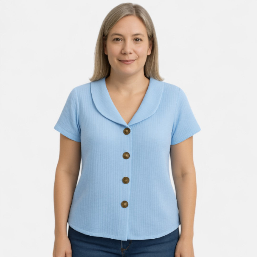 Nina™ | Stylish Buttoned Blouse