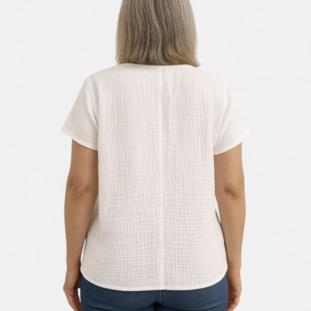 Nina™ | Stylish Buttoned Blouse
