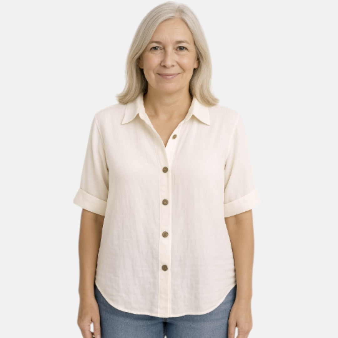 Nina™ | Linen Button-Up Shirt