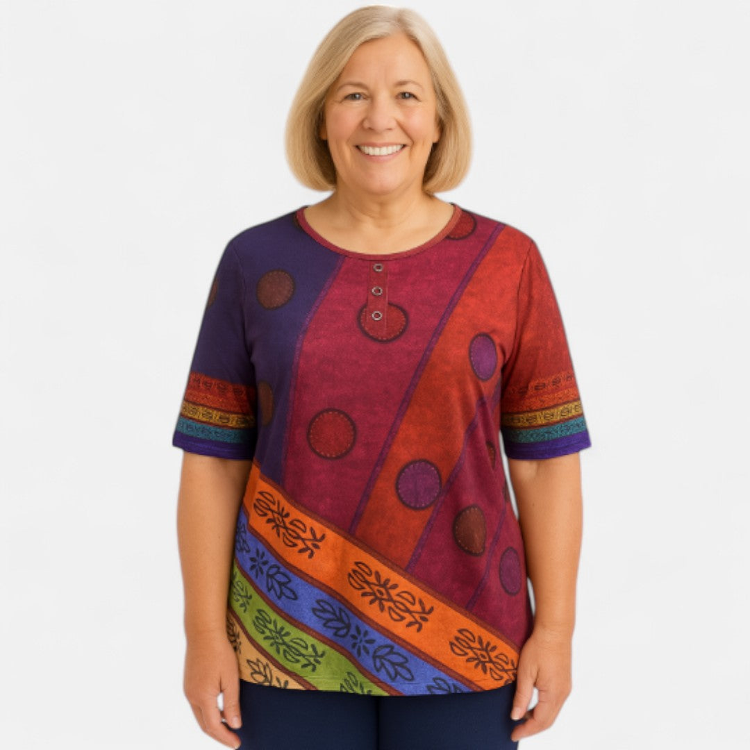 Nina™ | Oversized Colourful Top