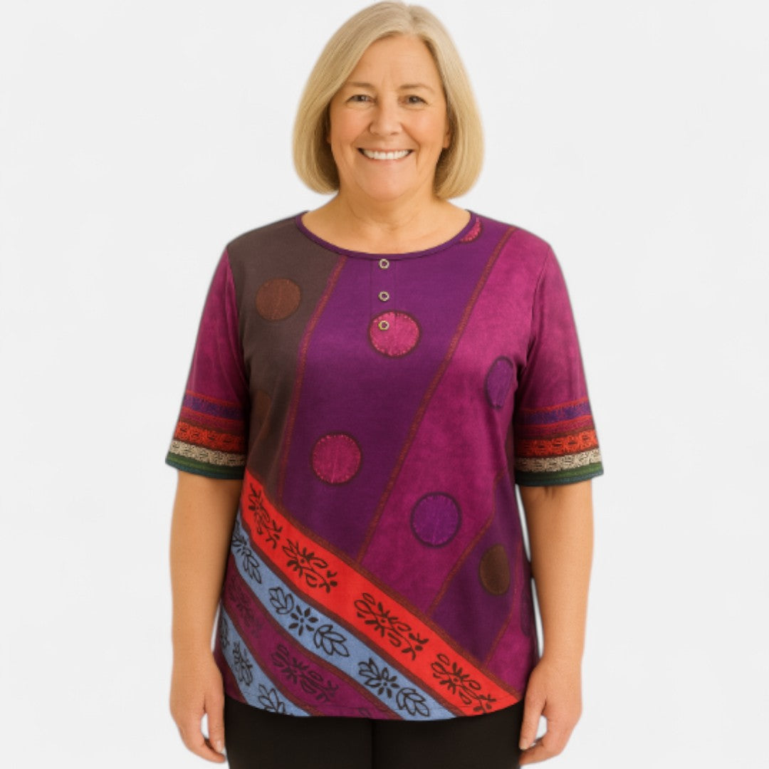 Nina™ | Oversized Colourful Top