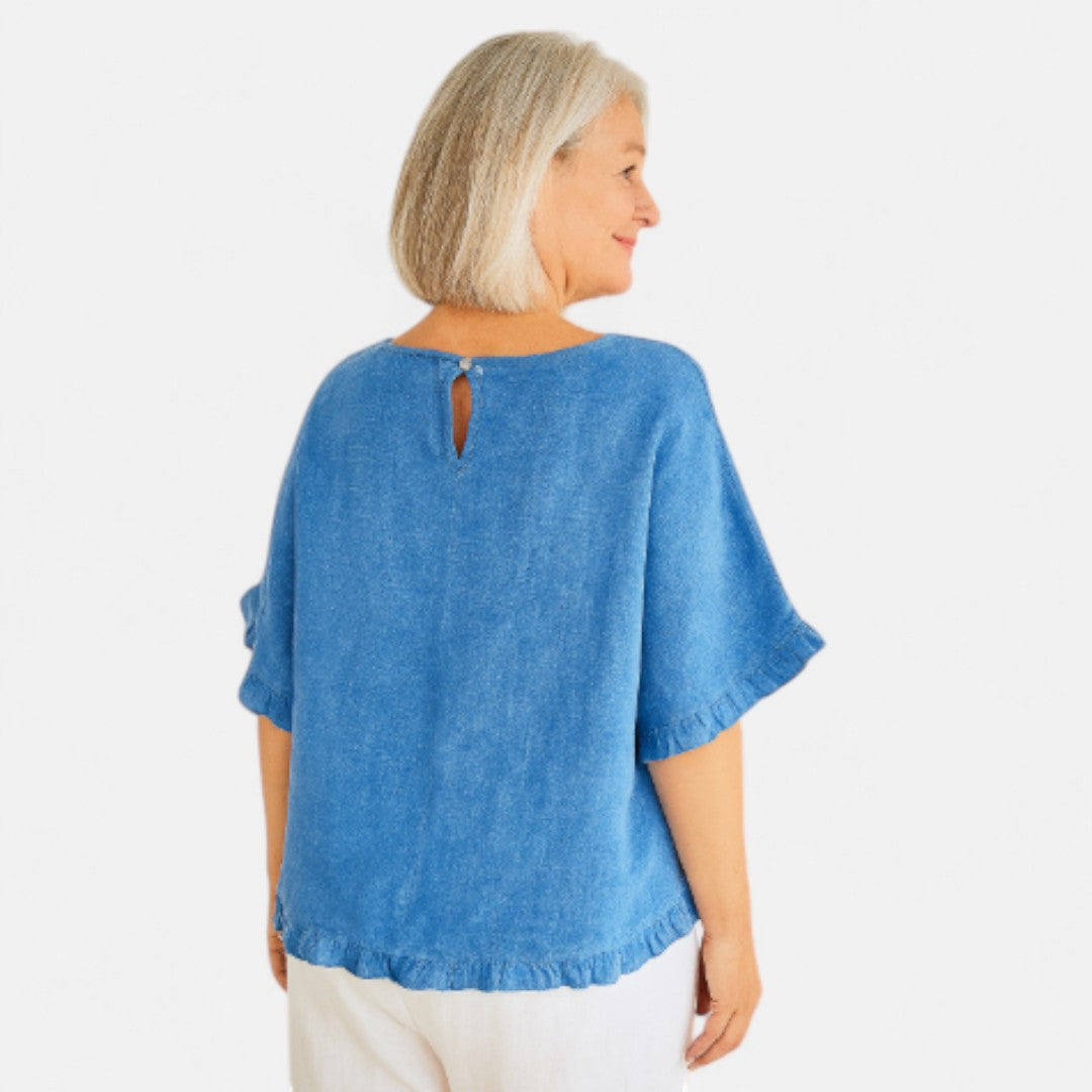 Nina™ | Relaxed Fit Ruffle Blouse