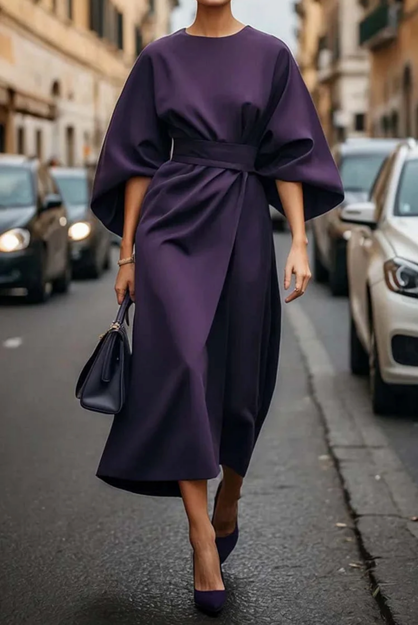 Sophia | Stylish Elegant Wrap Midi Dress