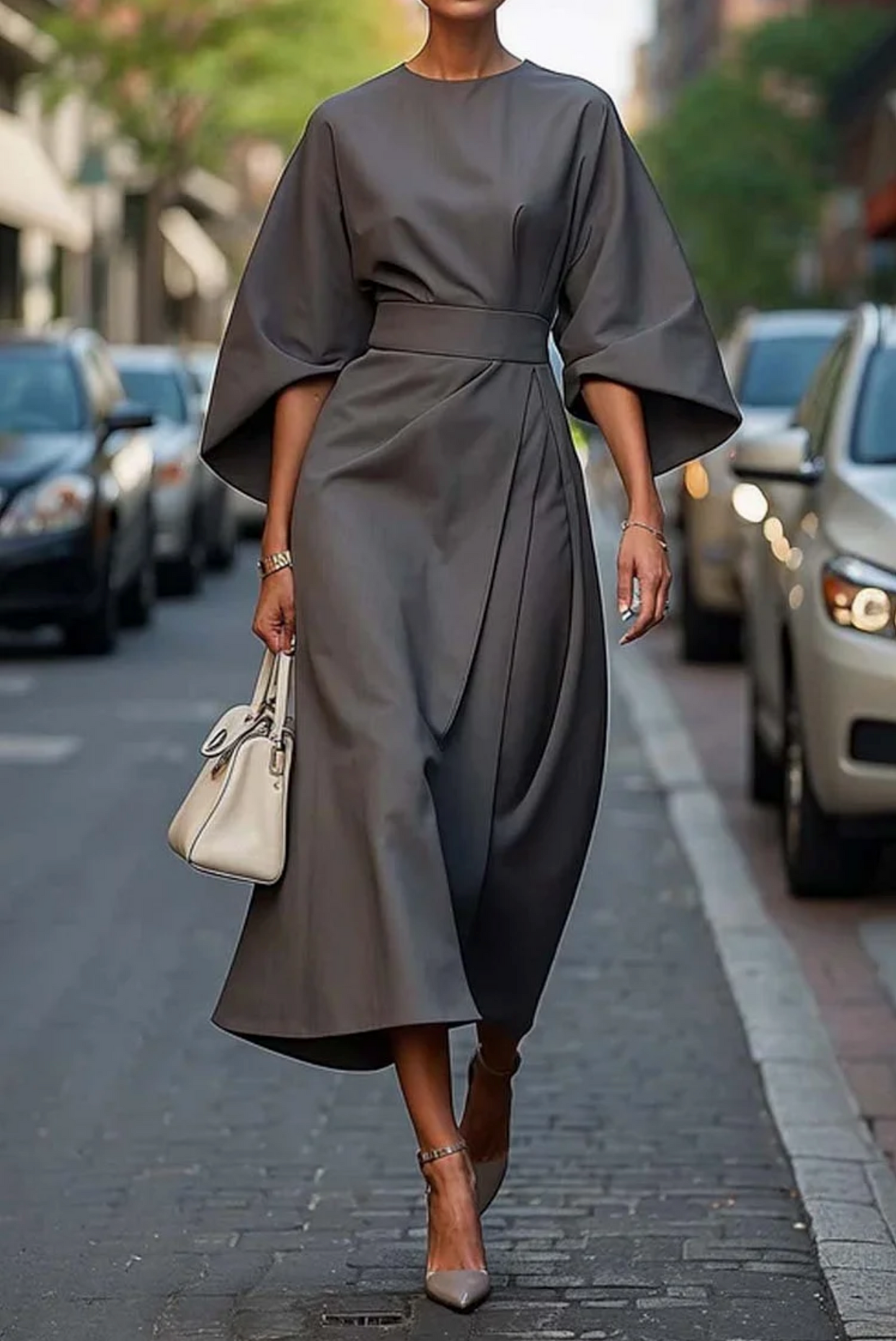 Louise™ | Elegante jurk met wijde mouwen