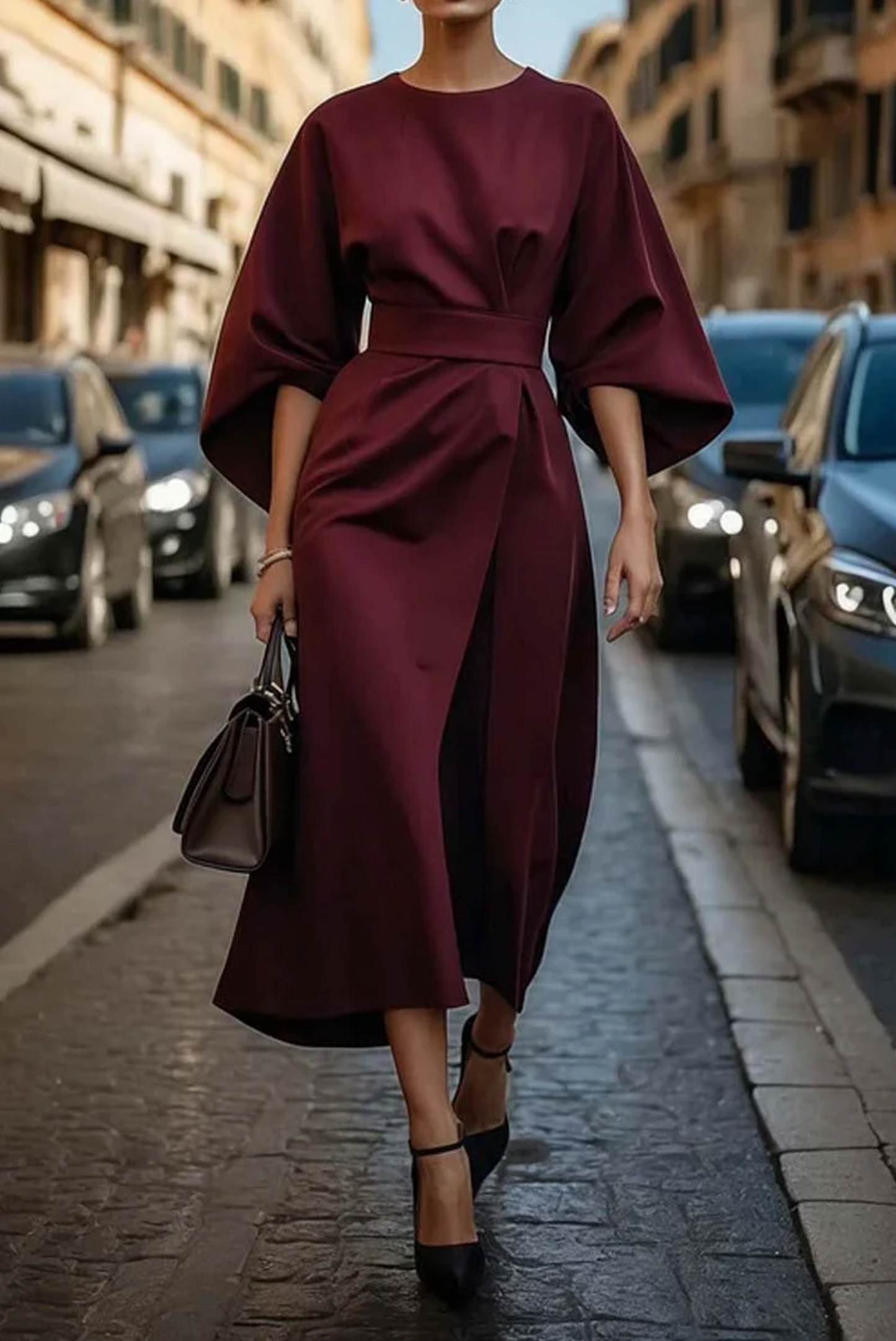 Louise™ | Elegante jurk met wijde mouwen
