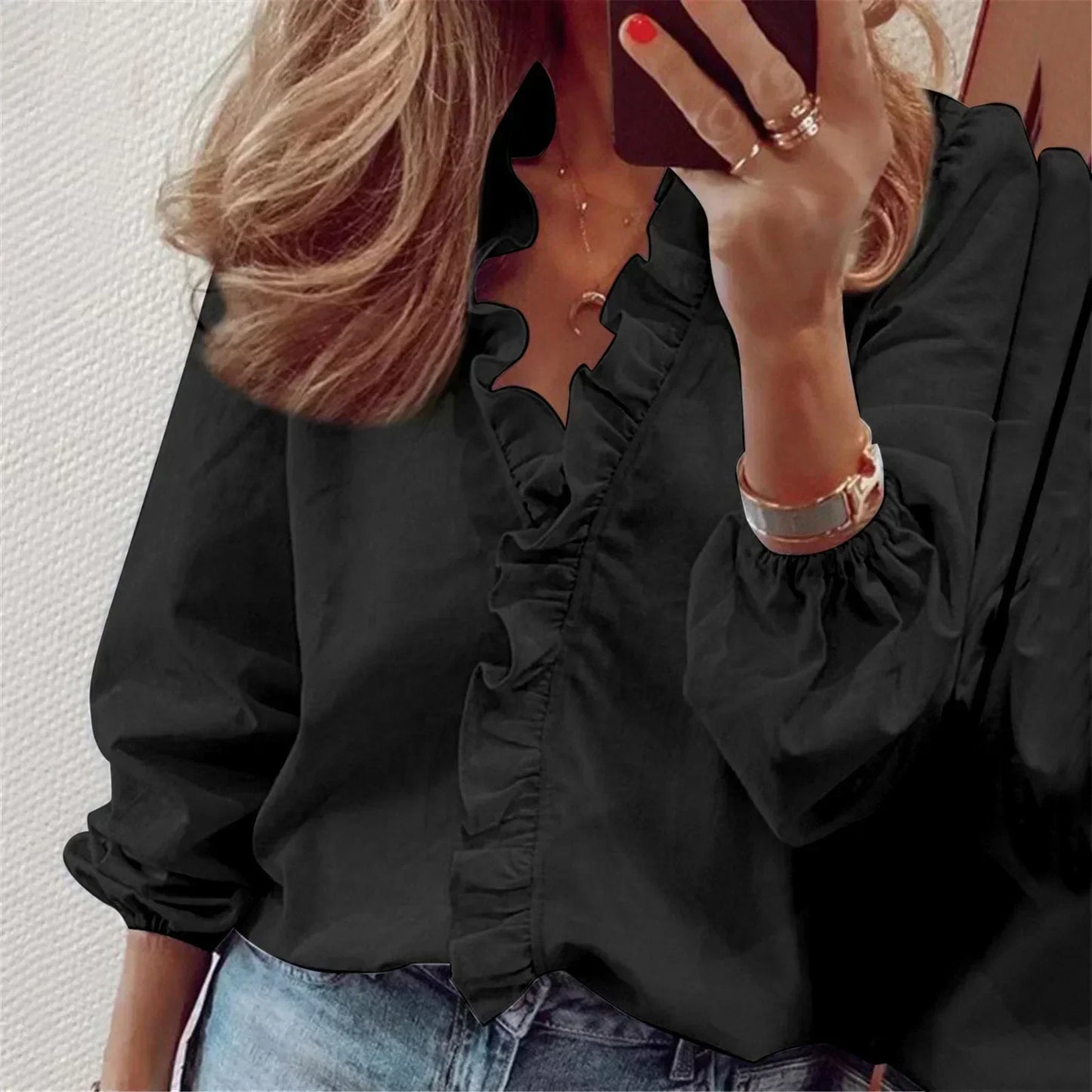 Eleanor | Stylish Elegant Ruffle Detail Blouse