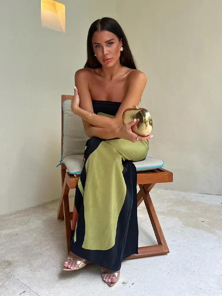 Angela | Stylish Elegant Strapless Maxi Dress