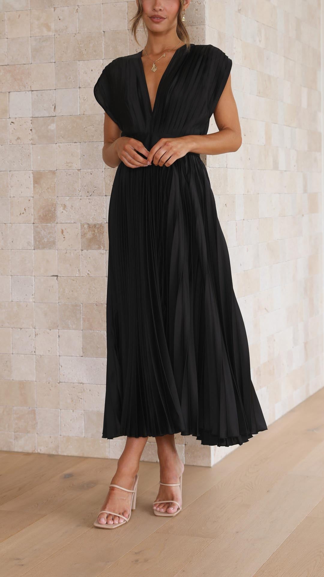 Maria | Elegant Geplooide Jurk