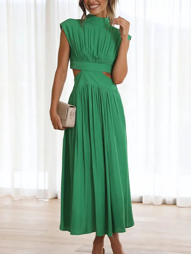 Eleanor | Chic Pleated Cutout Dress