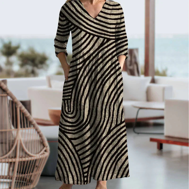 Angela™ | Vintage striped dress