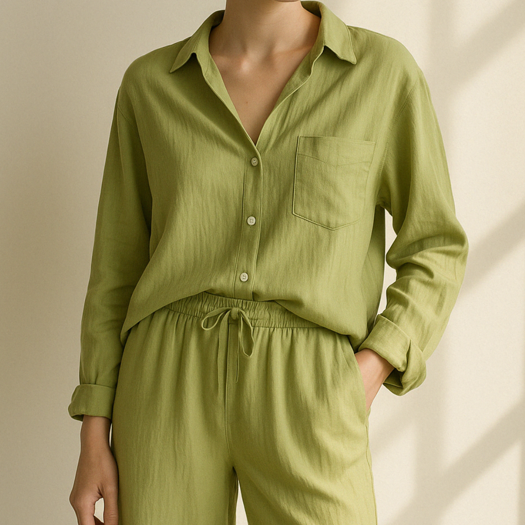 Yvonne | 2-delige set - Blouse & wijde broek