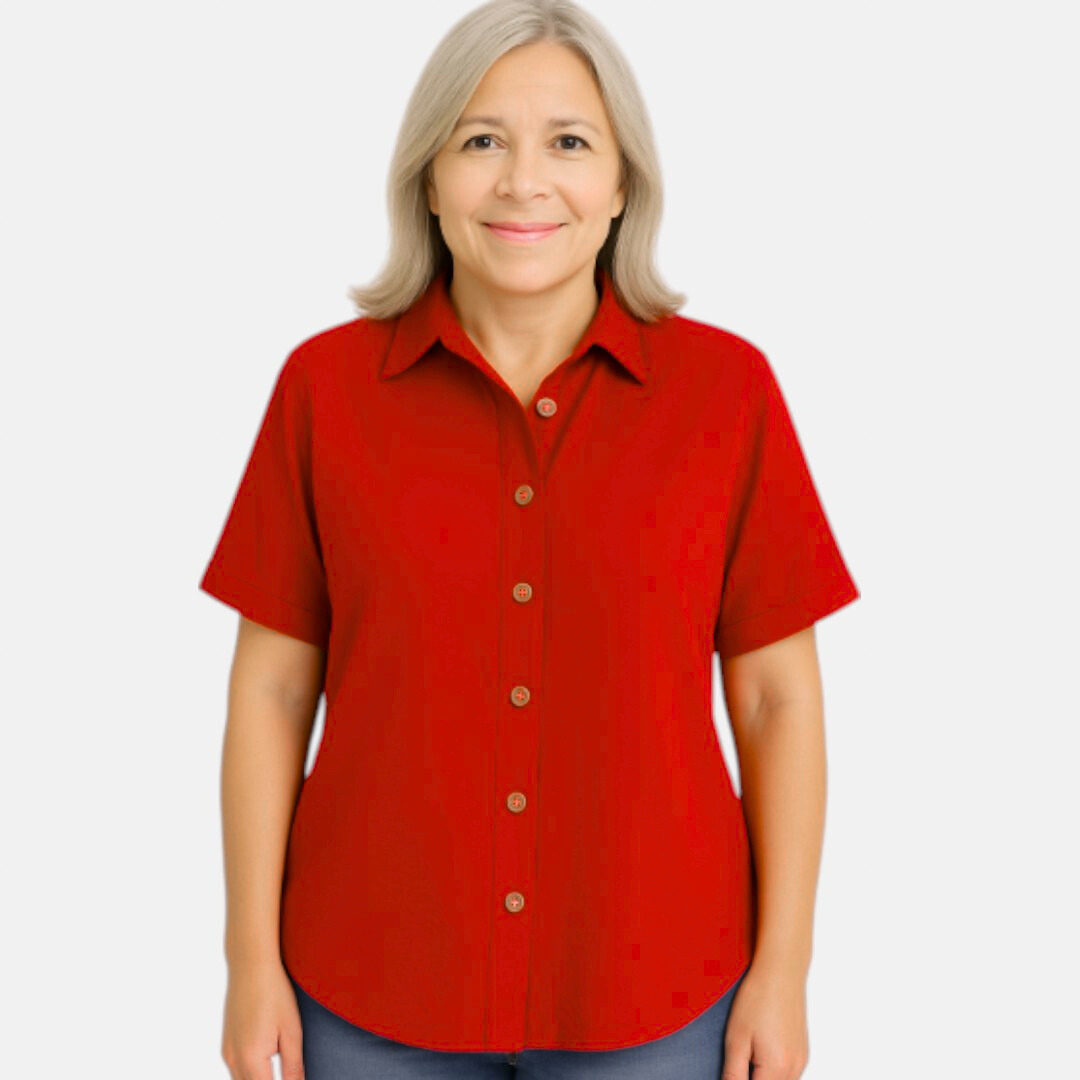 Nina™ | Linen Button-Up Shirt