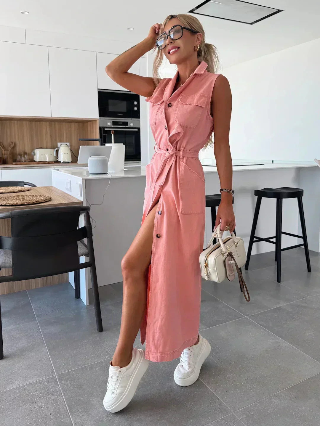 Paige | Casual Denim Button Dress
