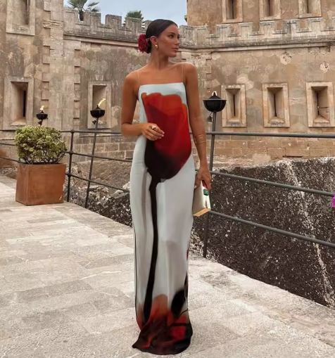 Angela | Stylish Elegant Strapless Maxi Dress