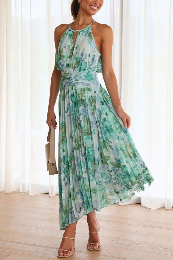 Sofia™ | Geplooide Bloemen Jurk