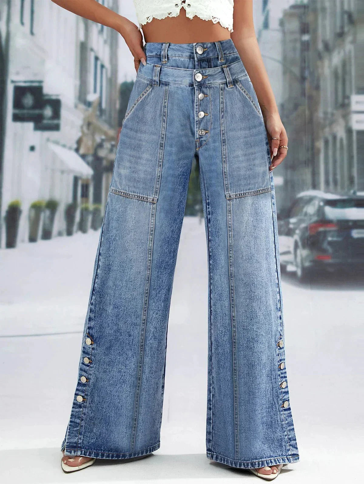 Anna | High-Waist Wide-Leg Jeans