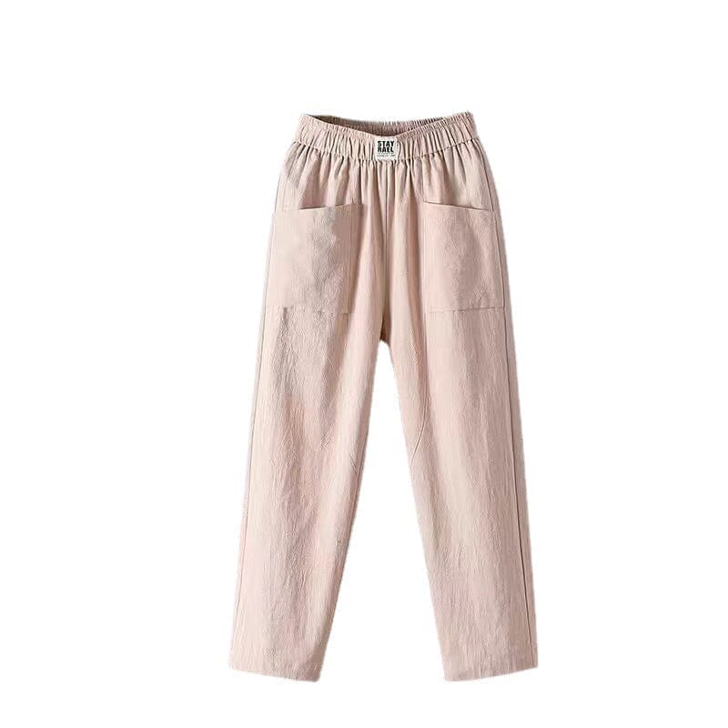 Casual™-Cotton Linen Trousers with Elasticated Waist