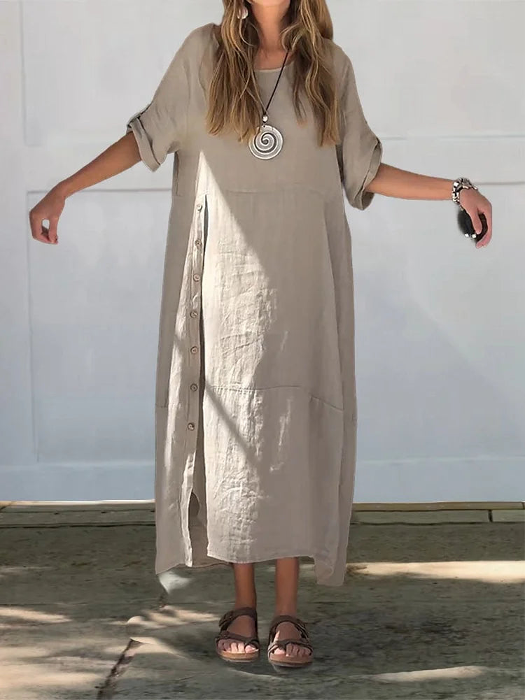 Verity | Relaxed Casual Button Down Dress