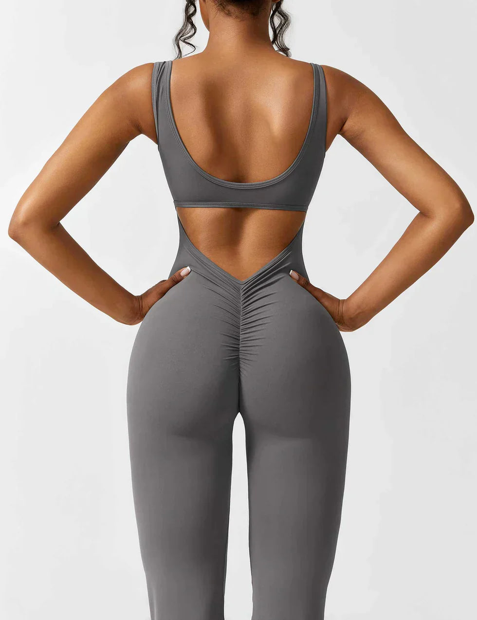 Elena - Flared V-Back Jumpsuit (1+1 GRATIS)