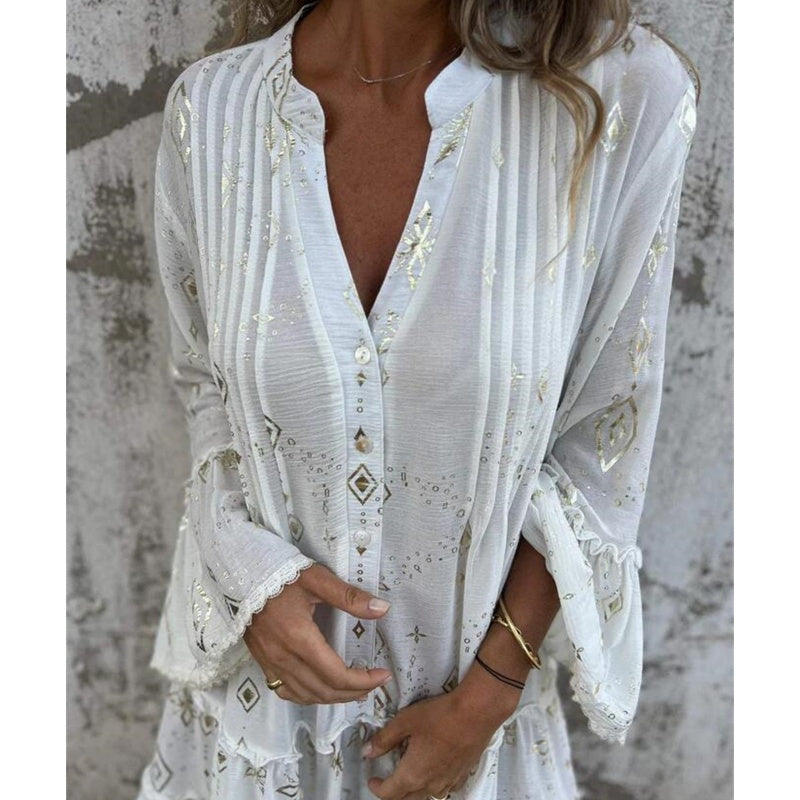 Marieke™ | Elegante jurk met lantaarnmouwen