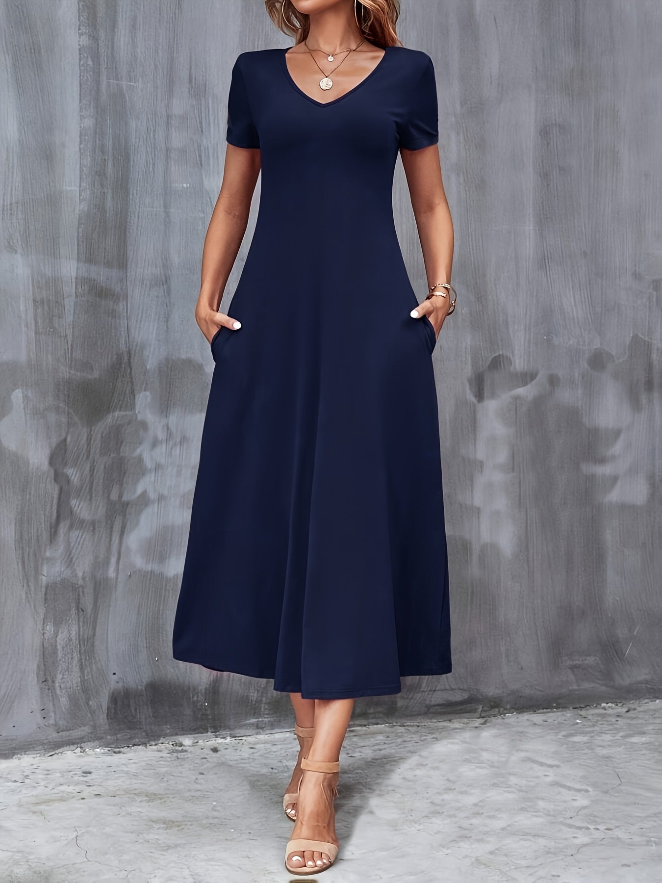 Diana | Classic V-Neck Summer Dress