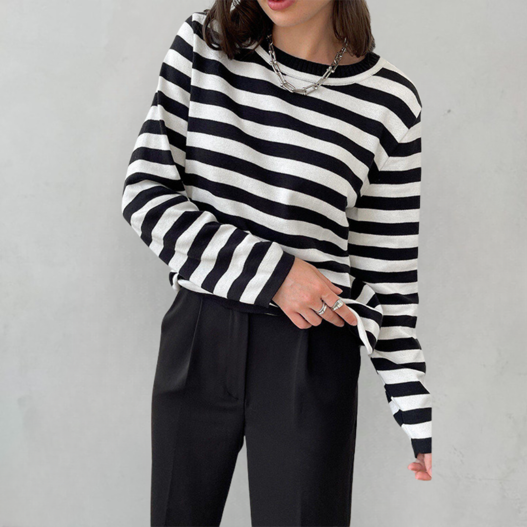 Emma | Casual Striped Knit Top