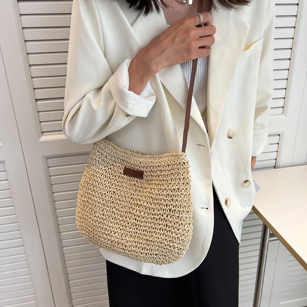 Lajah™ - Woven Zippered Shoulder Bag for Summer, Adjustable and Timeless