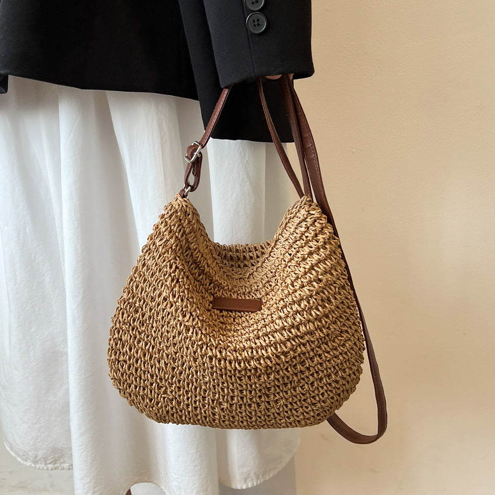 Lajah™ - Woven Zippered Shoulder Bag for Summer, Adjustable and Timeless
