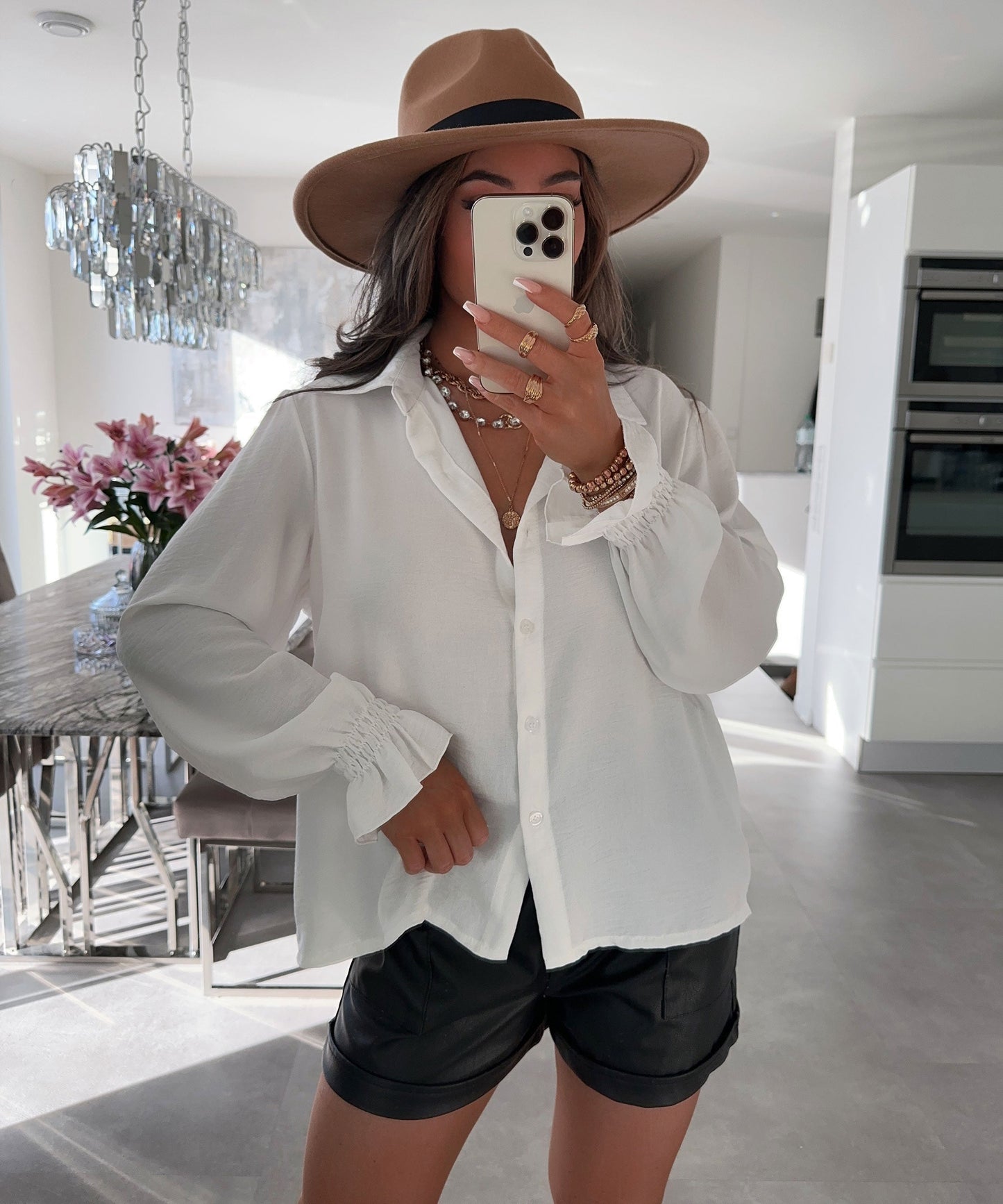 Candice | Elegant Long Sleeve Buttoned Blouse