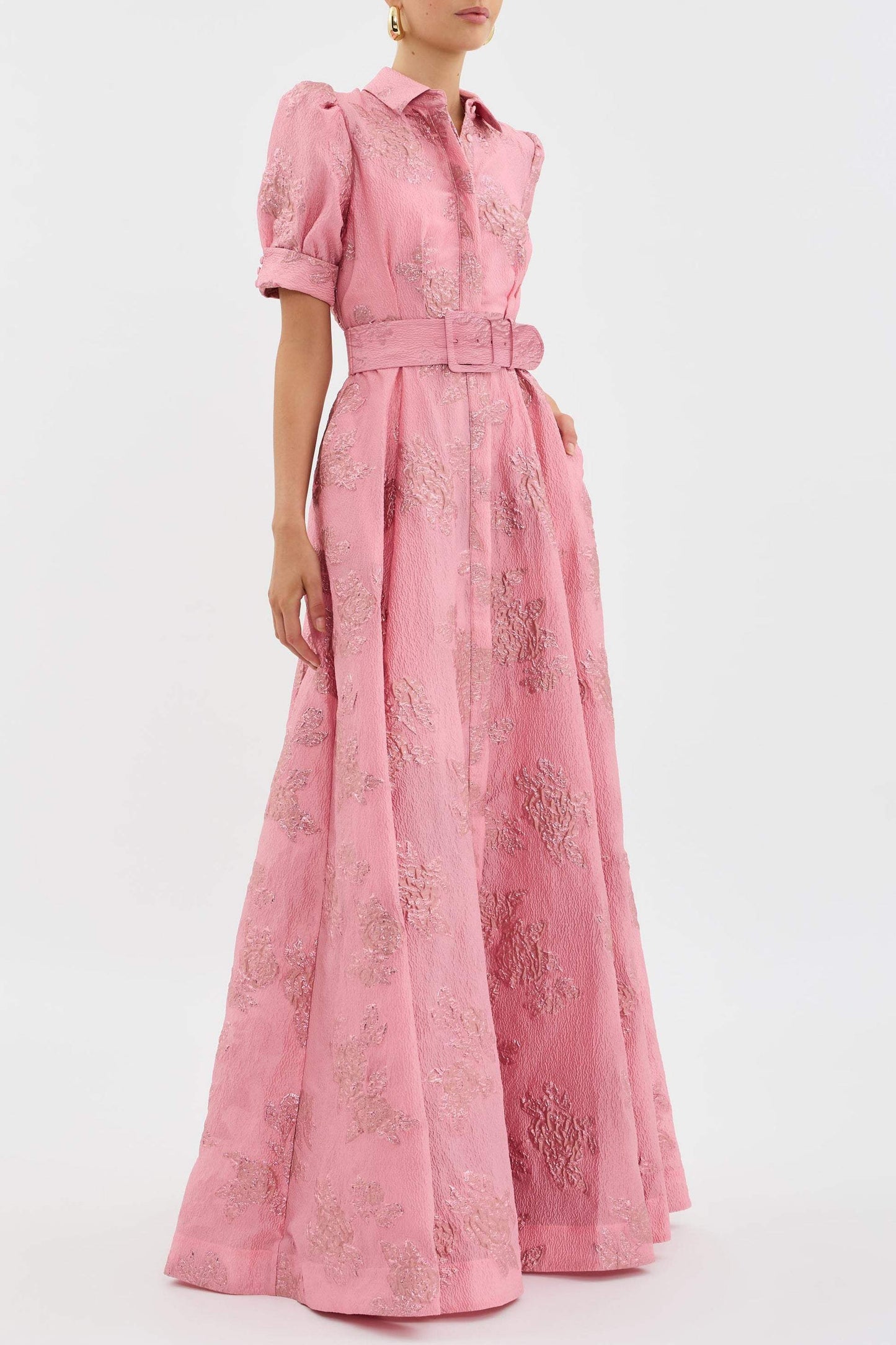 Delilah | Stylish Belted Floral Maxi Dress
