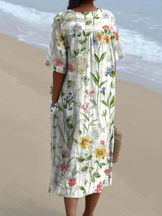 Miranda | Floral Print Beach Dress