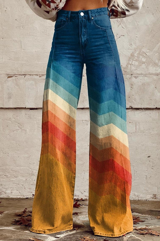 Willow | Ombre Wide Leg Denim Jeans