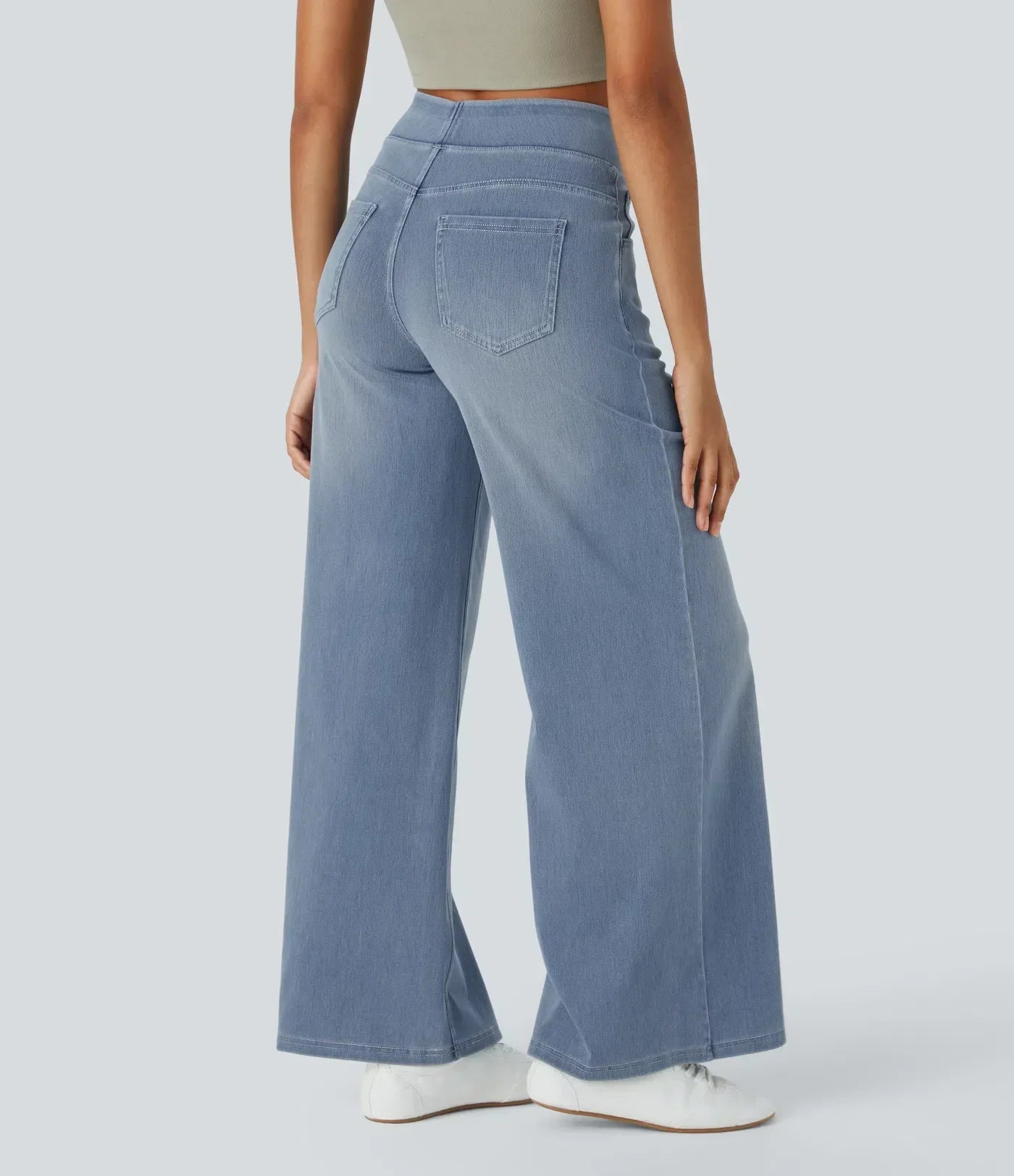 Evie™ | Comfy Elastische Broek met Hoge Taille