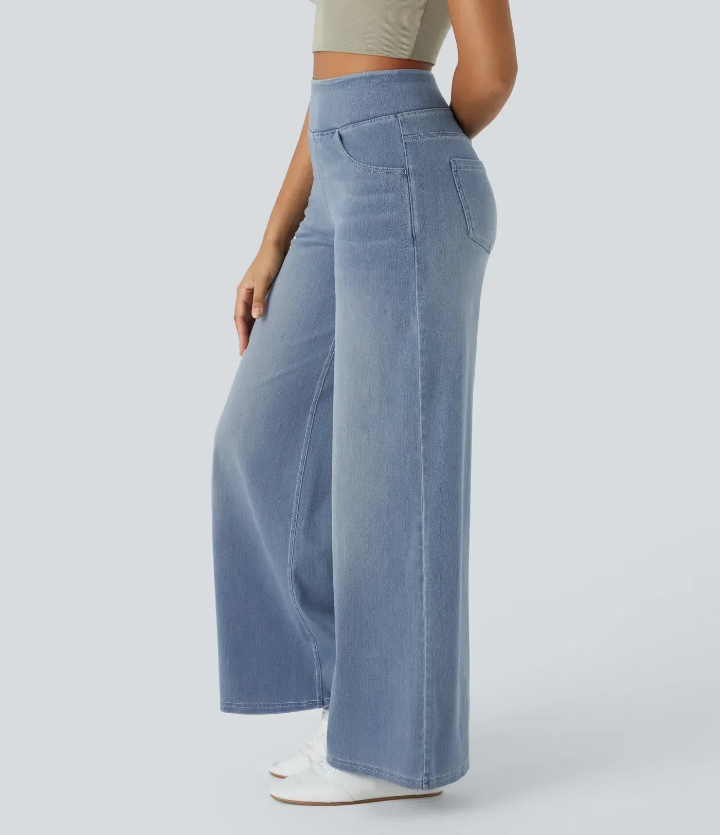 Evie™ | Comfy Elastische Broek met Hoge Taille