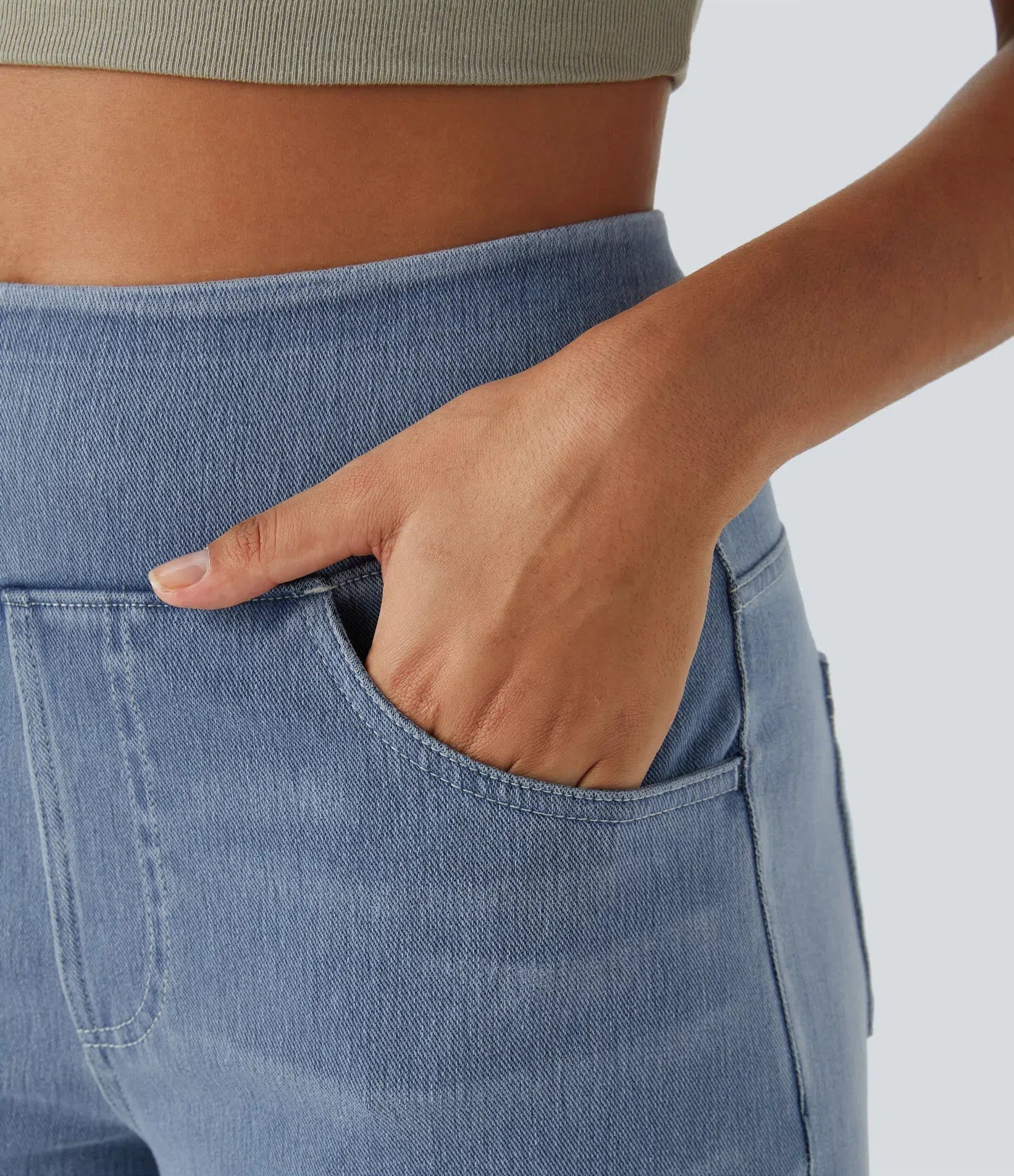 Evie™ | Comfy Elastische Broek met Hoge Taille