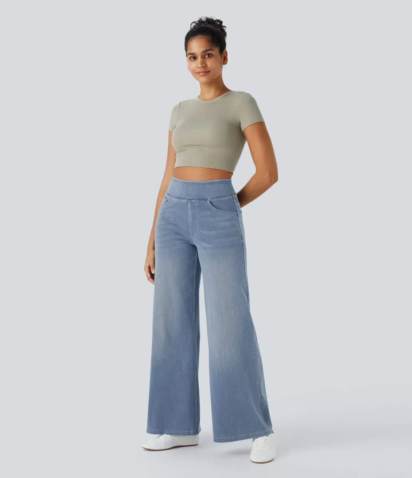 Evie™ | Comfy Elastische Broek met Hoge Taille