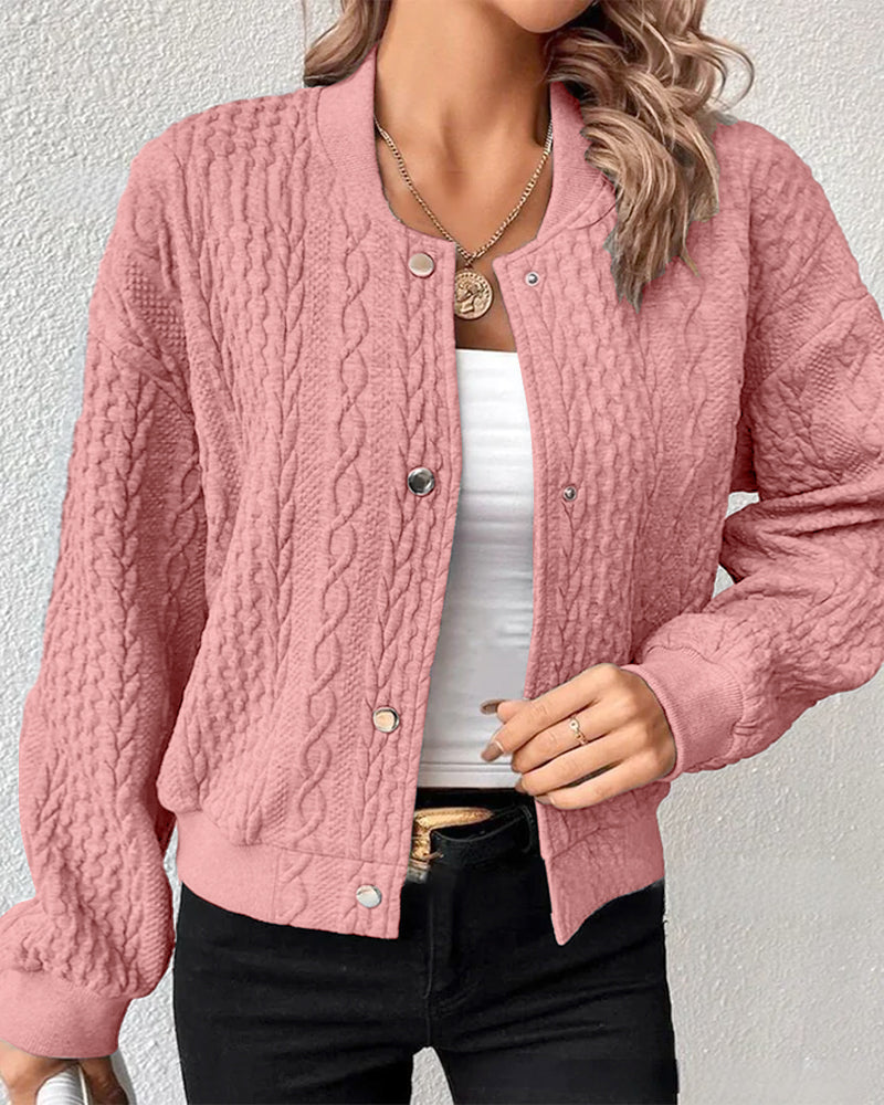 Lucille® | Elegant cardigan in textured fabric